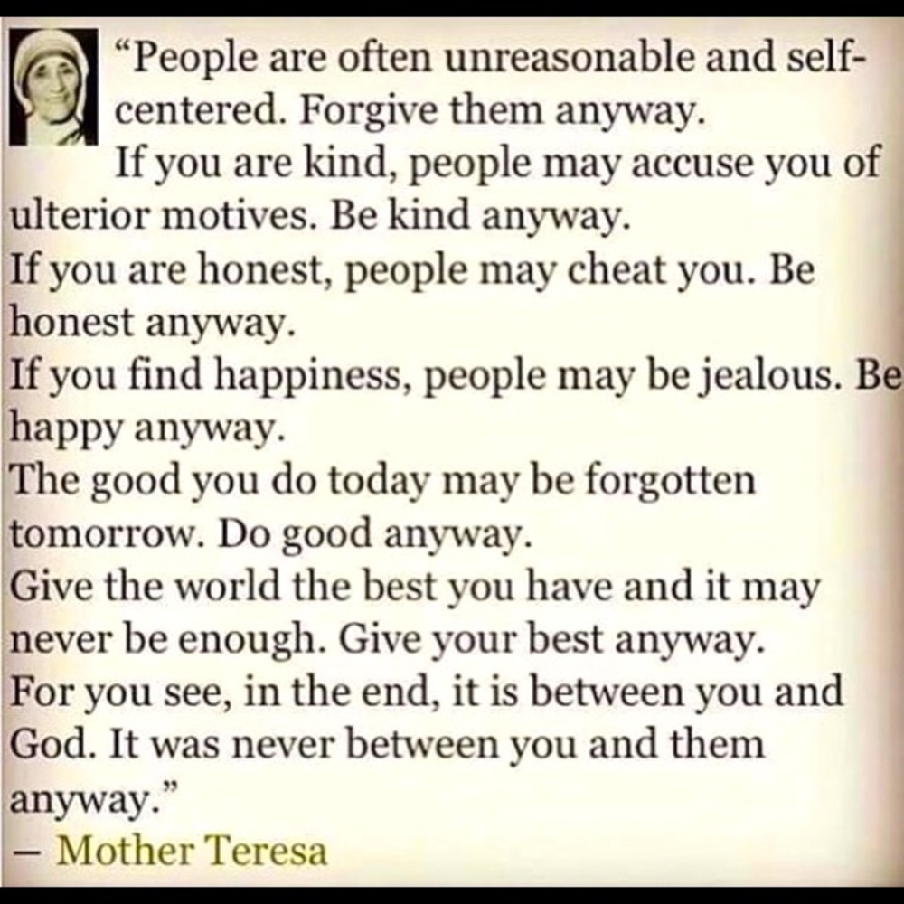 This should always be remembered